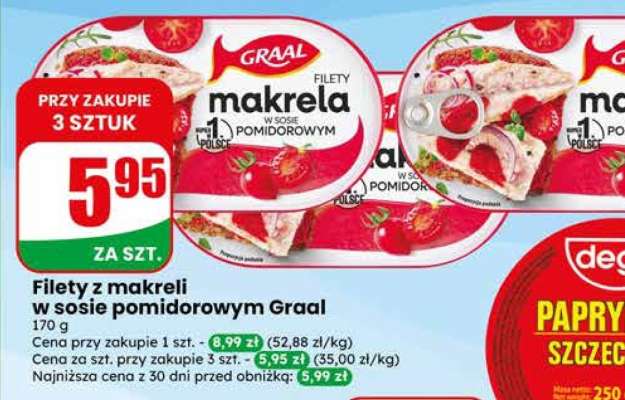 Filety z makreli w sosie pomidorowym Graal