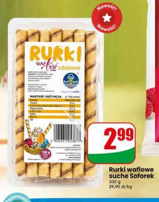 Rurki waflowe suche Soforek