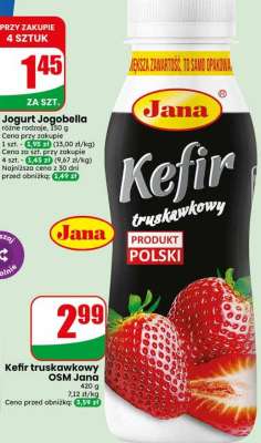 Kefir truskawkowy OSM Jana