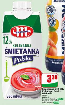 Śmietanka UHT 12% kulinarna polska Mlekovita