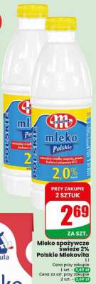 Mleko spożywcze świeże 2% Polskie Mlekovita