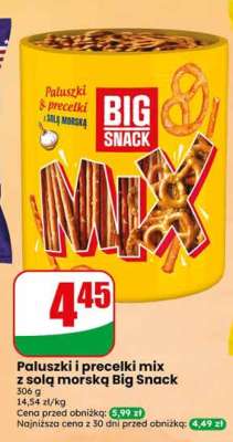 Paluszki i precelki mix z solą morską Big Snack