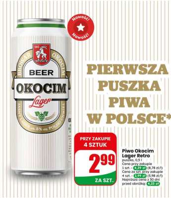 Piwo Okocim Lager Retro