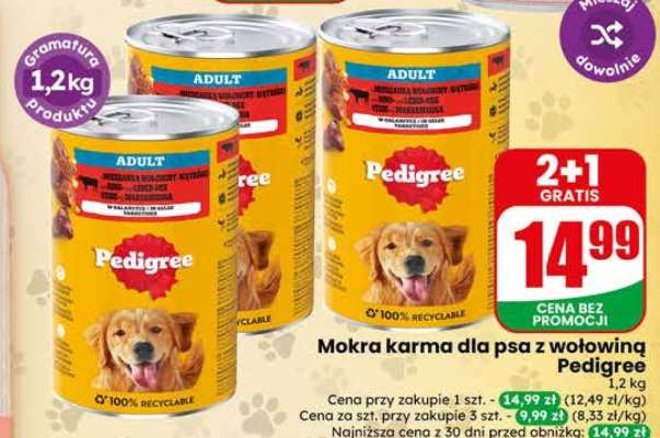 Mokra karma dla psa z wołowiną Pedigree