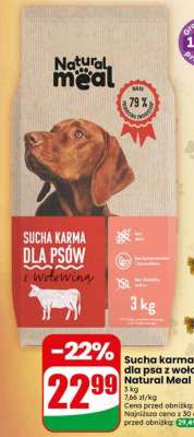 Sucha karma dla psa z wołowiną Natural Meal