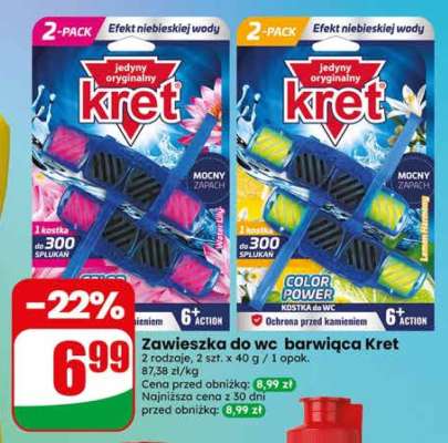 Zawieszka do wc barwiąca Kret