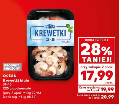 Krewetki białe 31-40 225 g opakowanie