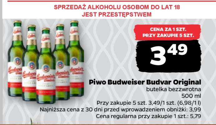Piwo Budweiser Budvar Original
