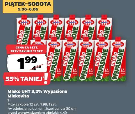 Mleko UHT 3,2% Wypasione Mlekovita