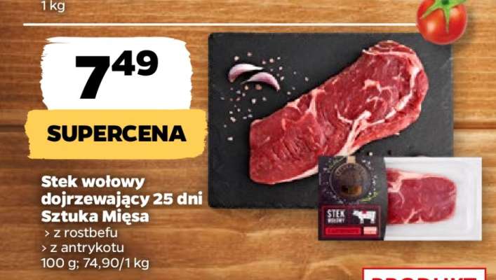 Stek wołowy dojrzewający 25 dni Sztuka Mięsa