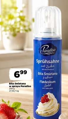 Bita śmietana w sprayu Paradiso
