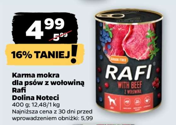 Karma mokra dla psów z wołowiną Rafi