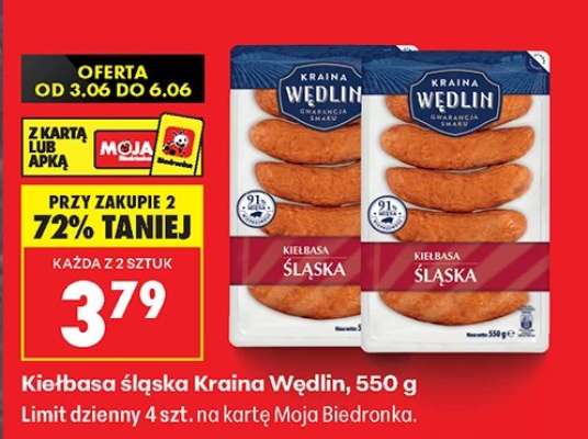 Kiełbasa Śląska Kraina Wędlin 550 g