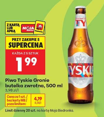 Piwo Tyskie Gronie butelka zwrotna, 500 ml