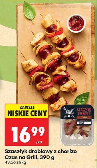 Szaszłyk drobiowy z chorizo Czas na Grill 390 g