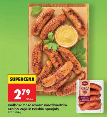 Kiełbasa z czosnkiem niedźwiedzim Kraina Wędlin Polskie Specjały