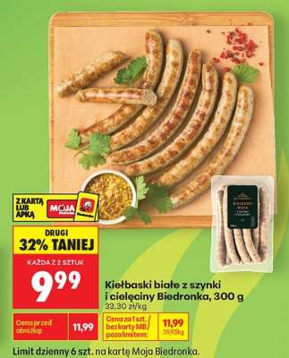 Kiełbaski białe z szynki i cielęciny Biedronka, 300 g