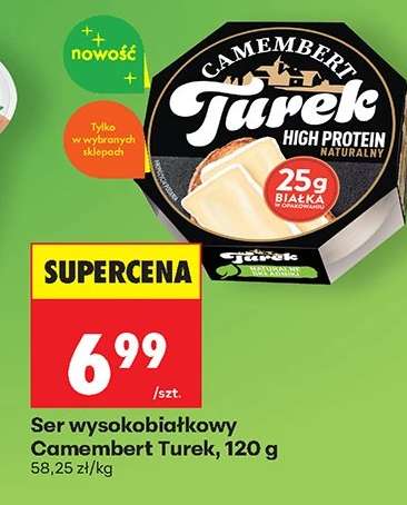 Ser wysokobiałkowy Camembert Turek, 120 g