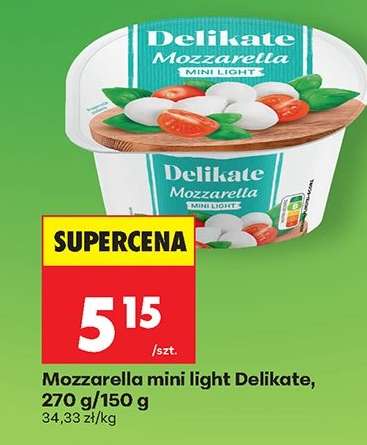 Mozzarella mini light Delikate, 270 g/150 g