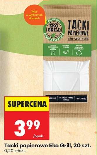 Tacki papierowe Eko Grill, 20 szt.