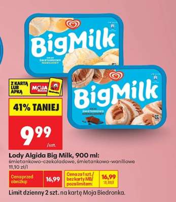 Lody Algida Big Milk, 900 ml