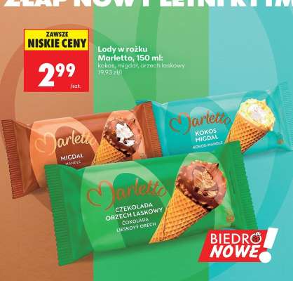 Lody w rożku Marletto, 150 ml