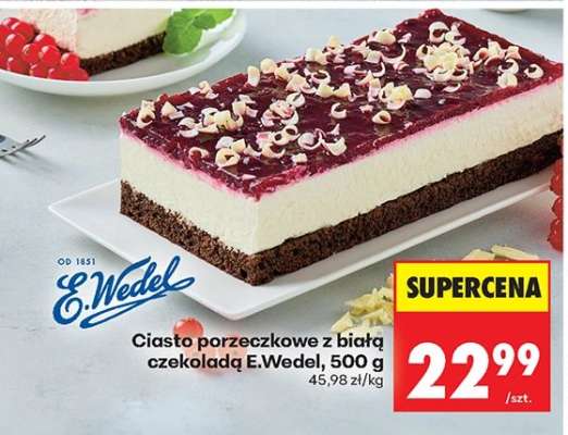 Ciasto porzeczkowe z białą czekoladą E.Wedel, 500 g
