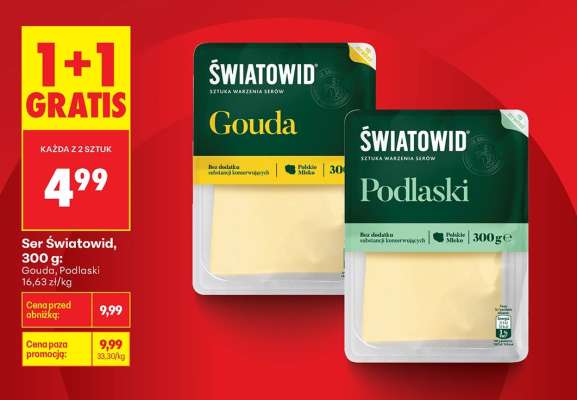 Ser Światowid, 300 g: Gouda, Podlaski