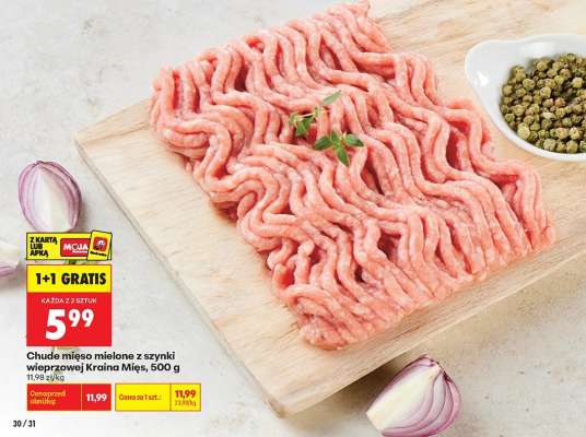 Chude mięso mielone z szynki wieprzowej Kraina Mies , 500 g