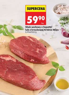 Stek wołowy z łopatki lub z krzyżowej Kraina Mięs