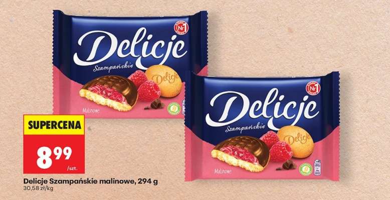 Delicje Szampańskie malinowe, 294 g