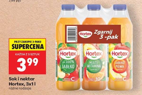 Sok i nektar Hortex, 3x1l