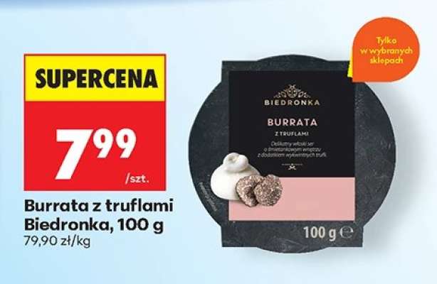 Burrata z truflami Biedronka, 100 g