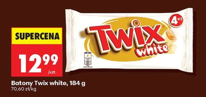 Batony Twix white, 184 g