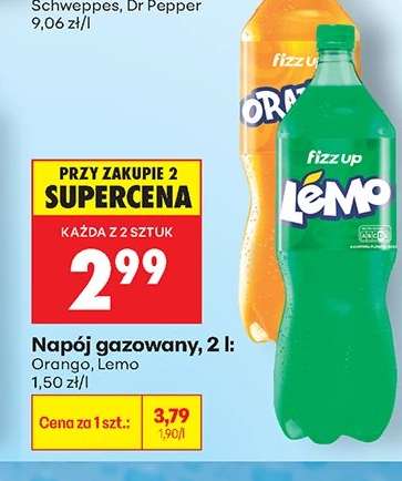 Napój gazowany, 2 l: Orango, Lemo