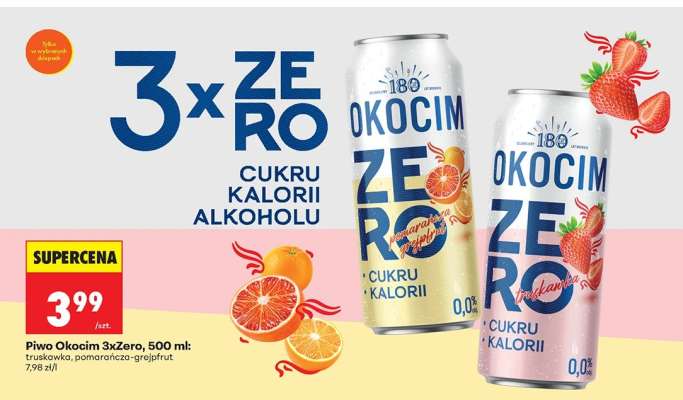 Piwo Okocim 3xZero, 500 ml