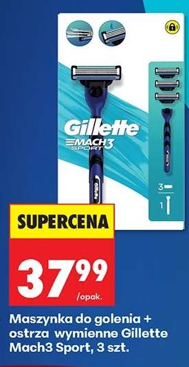 Maszynka do golenia + ostrza wymienne Gillette Mach3 Sport, 3 szt.
