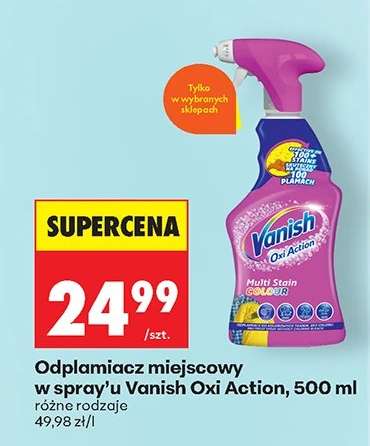 Odplamiacz miejscowy w spray’u Vanish Oxi action, 500 ml