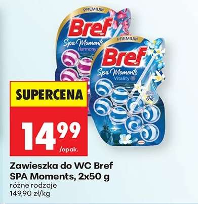 Zawieszka do WC Bref SPA Moments, 2x50 g