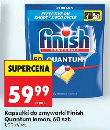 Kapsułki do zmywarki Finish Quantum lemon, 60 szt.