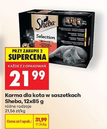 Karma dla kota w saszetkach Sheba, 12x85 g
