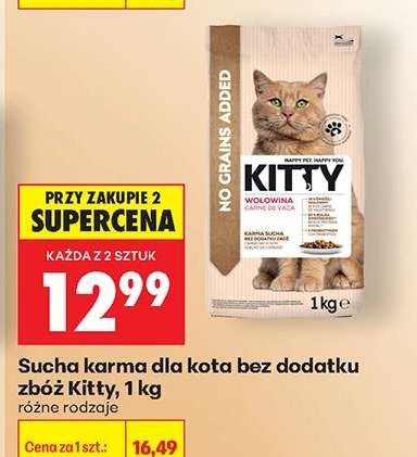 Sucha karma dla kota bez dodatku zbóż Kitty, 1 kg
