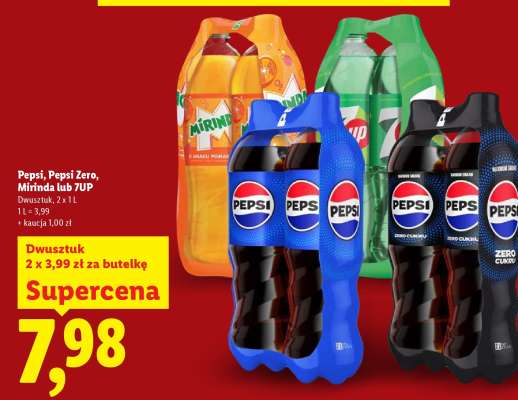 Pepsi, Pepsi Zero, Mirinda lub 7UP