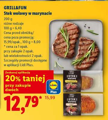 GRILL&FUN Stek wołowy w marynacie