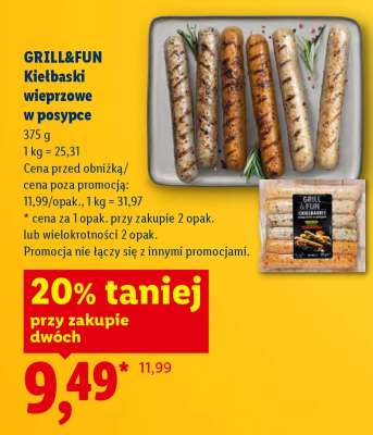 GRILL&FUN Kiełbaski wieprzowe w posypce