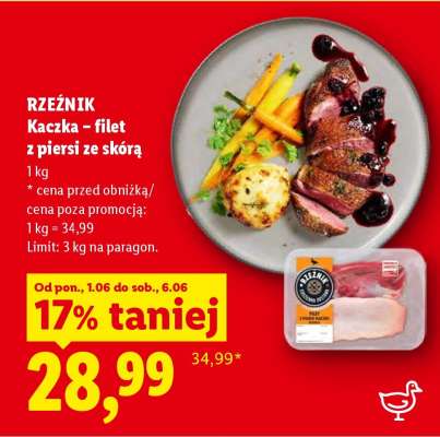 Rzeźnik Kaczka – filet z piersi ze skórą