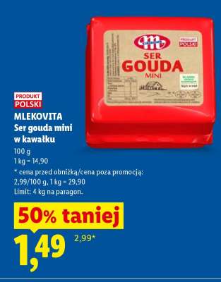 MLEKOVITA Ser gouda mini w kawałku
