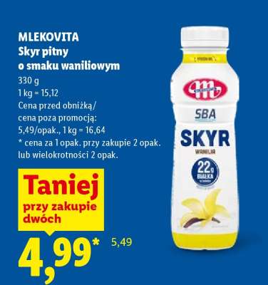 MLEKOVITA Skyr pitny o smaku waniliowym