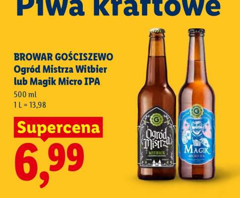 BROWAR GOŚCISZEWO Ogród Mistrza Witbier lub Magik Micro IPA