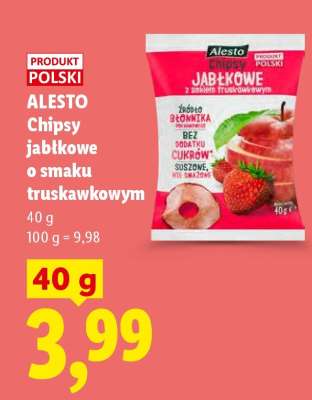 Alesto Chipsy jabłkowe o smaku truskawkowym